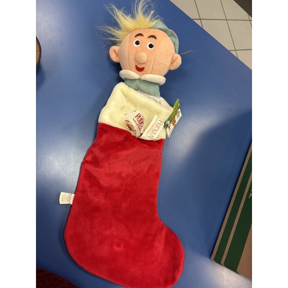 1999 Rudolph The Red Nose Reindeer Christmas Stocking - Hermey Elf Dentist NEW
